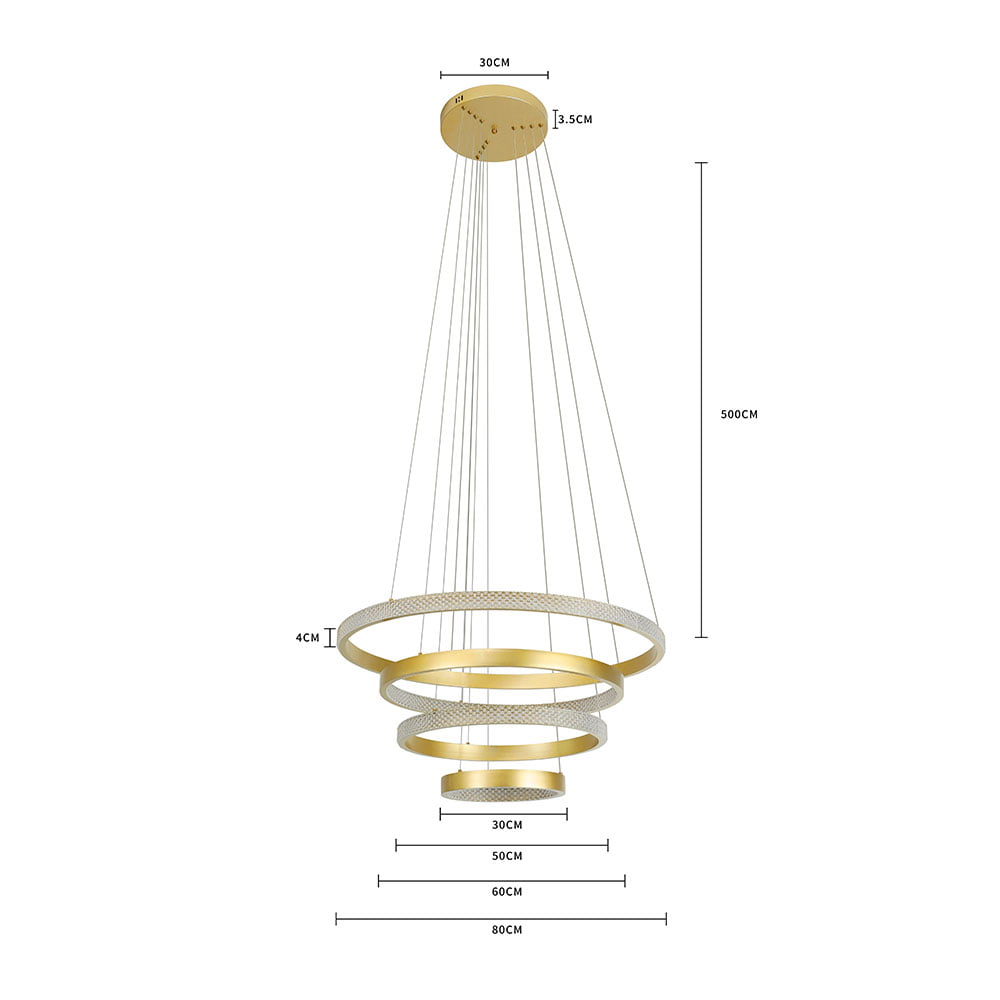 Pendente led BEAN 4 MÓD. | 103W – 3.000K | Nordecor Iluminação