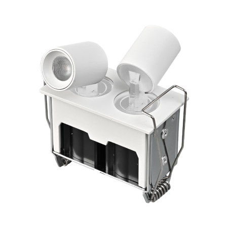 O Mini Spot Led retrátil de embutir KAWI combina um design compacto com uma eficácia luminosa notável. Com um IRC de 90, ele garante uma reprodução de cor excelente, realçando cores e texturas dos seus projetos luminotécnicos. Possui um ângulo de abertura de 30° e oferece uma iluminação mais focal, além de ser retrátil, podendo direcionar os spots em posições diferentes.