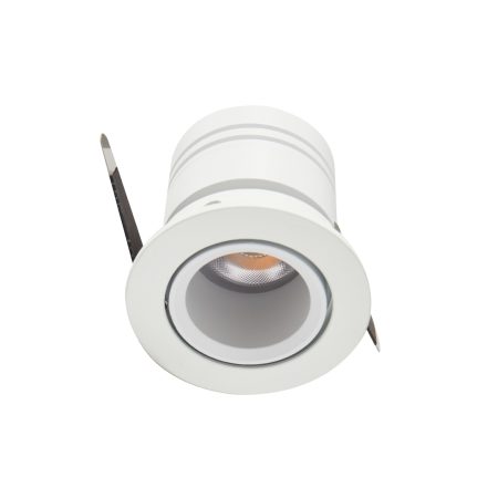 O Spot LED de Embutir LUN da Nordecor, compacto e inclinável, oferece flexibilidade e precisão na direção da luz. Este design ajustável é perfeito para focar em áreas específicas ou criar efeitos de iluminação dinâmicos. Com um alto IRC (>97) e R9 (>93), o LUN garante uma reprodução de cores rica e autêntica. Seu baixo UGR (