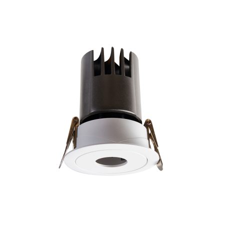 O Spot LED de Embutir ZAON da Nordecor, com sua lente circular, proporciona um facho de luz único e preciso. Este design, combinado com um alto IRC (>97) e R9 (>93), oferece uma reprodução de cores fiel, enquanto o baixo UGR (