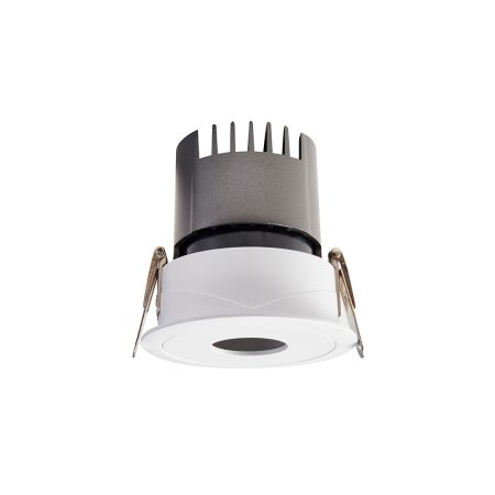 O Spot LED de Embutir ZAON da Nordecor, com sua lente circular, proporciona um facho de luz único e preciso. Este design, combinado com um alto IRC (>97) e R9 (>93), oferece uma reprodução de cores fiel, enquanto o baixo UGR (