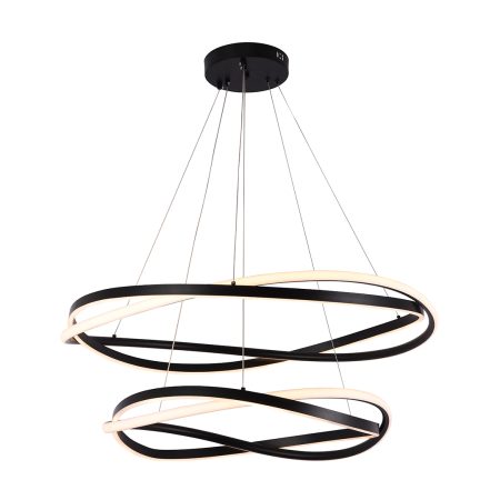 O pendente LED EUNI ODI de 3 módulos destaca-se pelo seu design dinâmico e moderno. Com 173W de potência e uma temperatura de cor de 3.000K, proporciona uma iluminação quente e acolhedora. Disponível tanto no preto quanto no dourado fosco, adapta-se facilmente a qualquer decoração, oferecendo um efeito luminoso encantador através dos seus aros torcidos que variam em tamanho de Ø40cm a Ø80cm. Ideal para quem busca um toque de elegância e contemporaneidade, os três módulos de aros duplos criam uma peça central impressionante em qualquer ambiente.