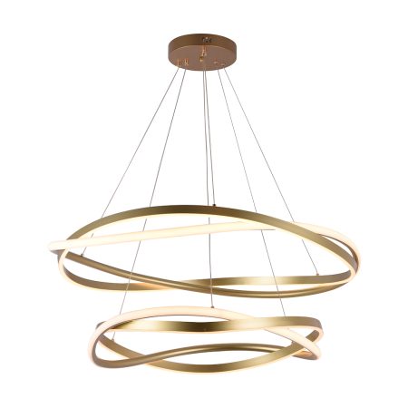 O pendente LED EUNI ODI com 2 módulos é uma verdadeira obra de arte em iluminação. Cada módulo, com 135W e uma temperatura de cor de 3.000K, exibe um par de aros torcidos que criam um efeito visual encantador, ressaltando o contraste dos modelos em cores preto ou dourado fosco. Esta peça é uma escolha audaciosa para iluminar e elevar a estética de espaços contemporâneos, seja em um ambiente residencial ou comercial. Seu design é tanto uma fonte de luz quanto um ponto focal decorativo, oferecendo um equilíbrio ideal entre funcionalidade e estilo sofisticado.