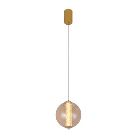 O Pendente LED JANNI exibe uma harmonia perfeita entre a funcionalidade da iluminação LED e o charme do design clássico. Disponível em diâmetros de 15 cm ou 22 cm, este pendente elegante apresenta uma tonalidade dourada fosca, complementada por um globo de vidro que suaviza e dispersa a luz, criando um ambiente convidativo e acolhedor. A iluminação em 3.000K proporciona um brilho quente, ideal para espaços que buscam um toque de sofisticação sem abrir mão da eficiência energética.