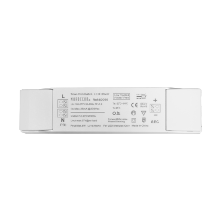 O Driver para Downlight LED Powerlux dimerizável com tecnologia TRIAC permite o controle preciso da intensidade luminosa, garantindo compatibilidade com sistemas de dimerização convencionais. Proporciona estabilidade no funcionamento, maior eficiência energética e desempenho confiável para aplicações em iluminação LED.