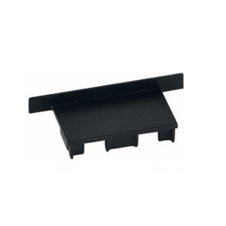 Black plastic mounting clip with a flat top lip and three tab-like prongs at the base.
